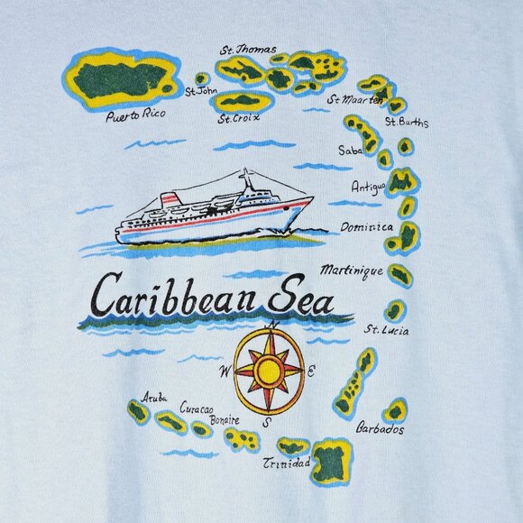 Vintage 1970's Shell Seekers Caribbean Sea Ultra Soft Single Stitch Tee, XL - Picture 2 of 8
